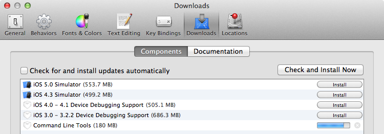 Xcode preference pane