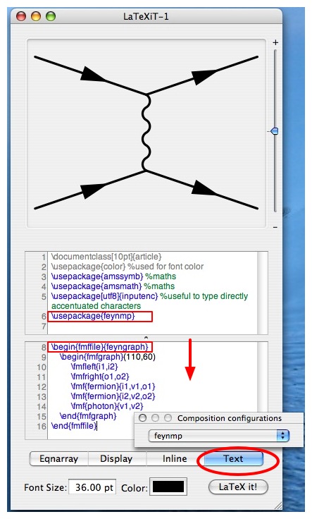 [LaTeXiT editing panel]